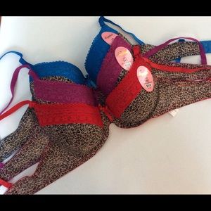 3 Ladies Animal Print Underwire Bra’s NWT